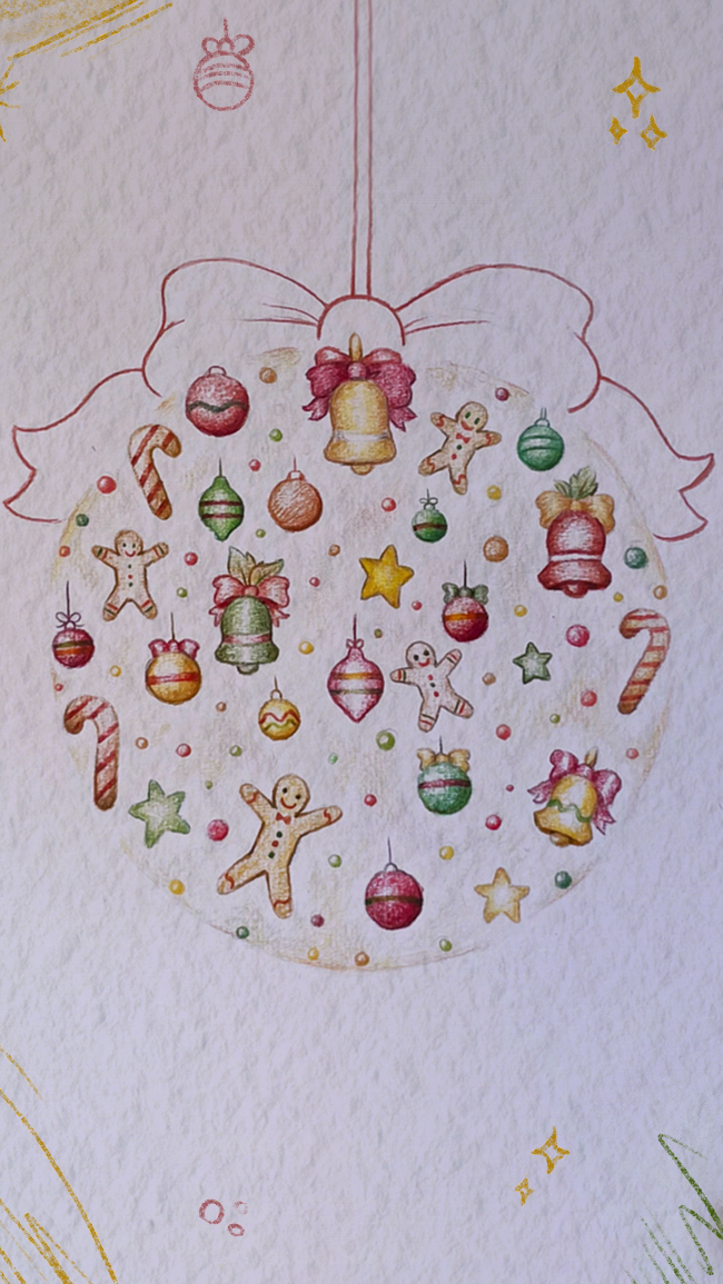 Christmas ornament wallpaper